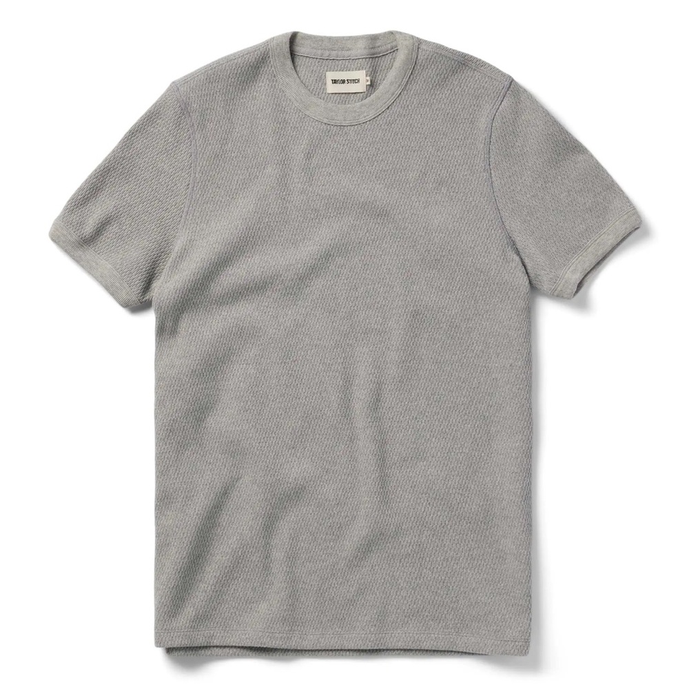 Taylor Stitch Heavy Bag Waffle Short Sleeve (Aluminum)